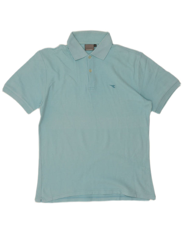 Diadora Polo Homme Bleu Moyen Coton