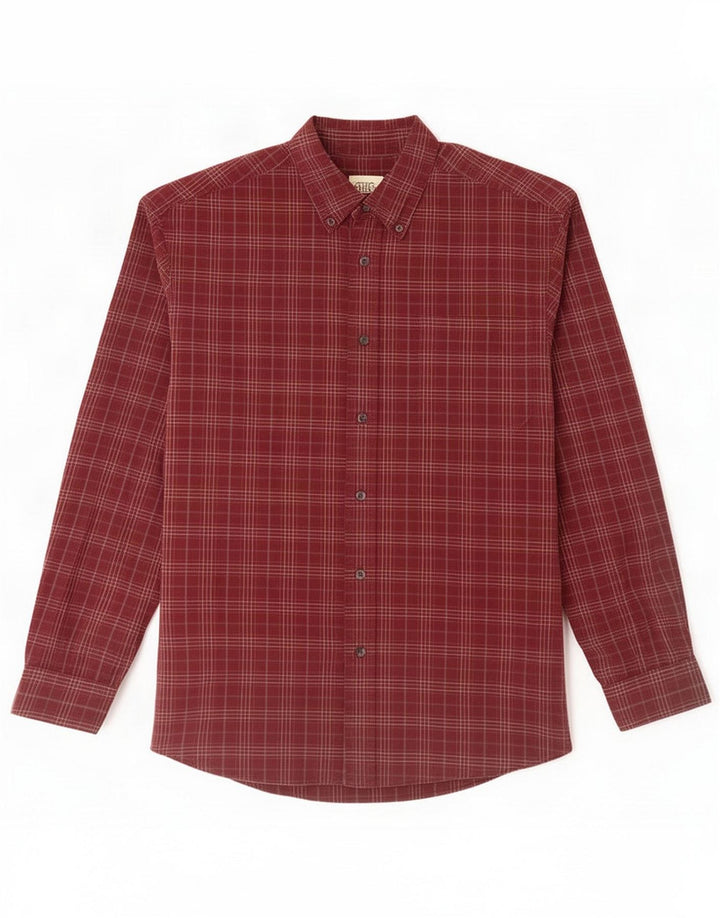 Debenhams Chemise homme à carreaux bordeaux moyen