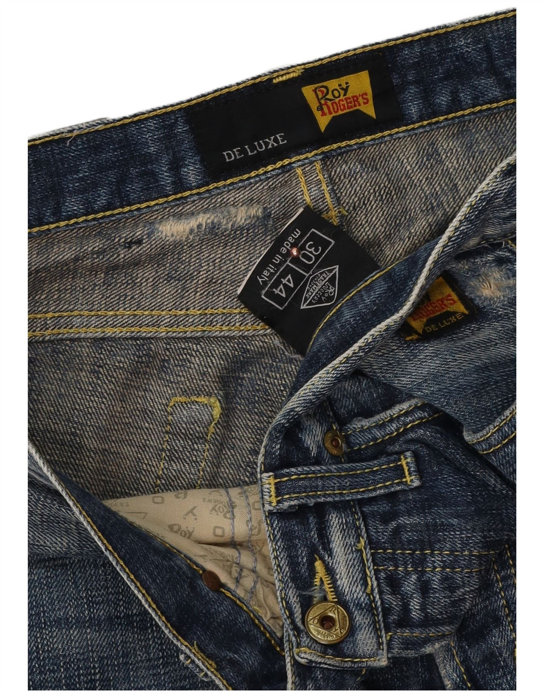 Roy Rogers Jean slim De Luxe effet vieilli pour femme W30 L31 en coton bleu marine