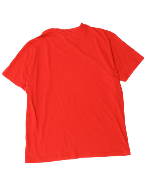 Nike Hommes Dri Fit T-Shirt Haut XL Rouge Coton