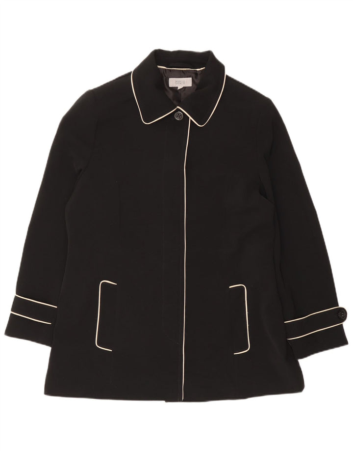 Marks & Spencer Trench court pour femme UK 16 Large Noir Polyester