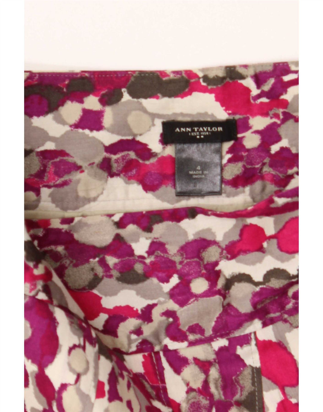 Ann Taylor Mini-jupe à motif abstrait pour femme US 4 Small W30 Multicolore