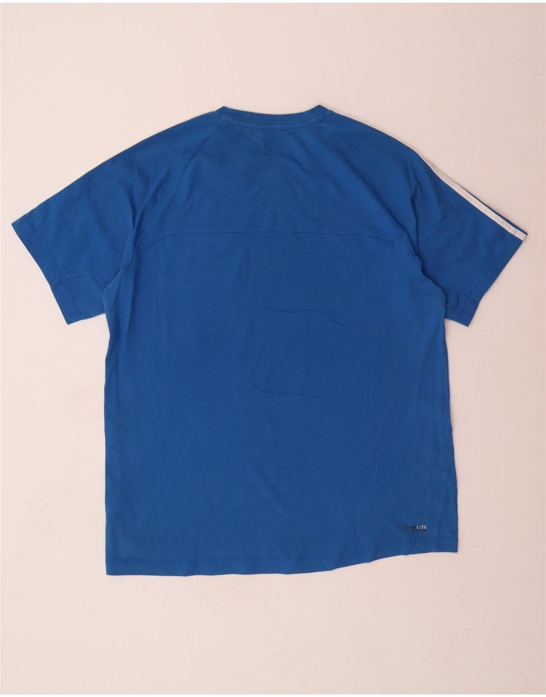 ADIDAS Hommes Climalite T-Shirt Haut Grand Bleu Coton