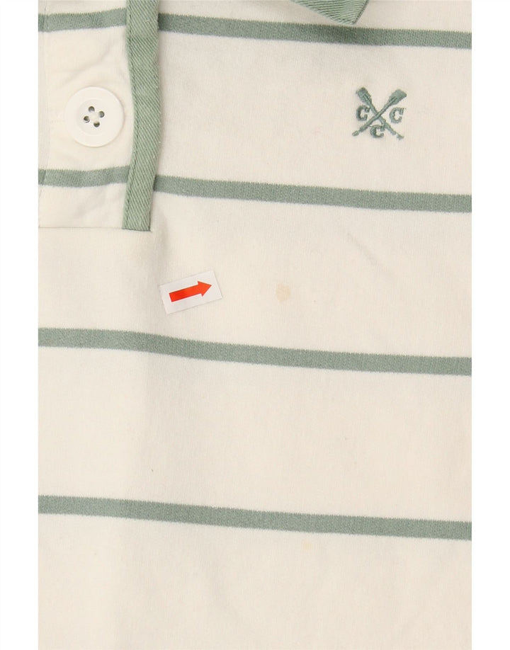 CREW CLOTHING Sweat-shirt pour femme UK 16 Grand blanc rayé