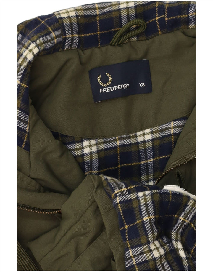 FRED PERRY Parka à capuche pour homme UK 34 XS Kaki