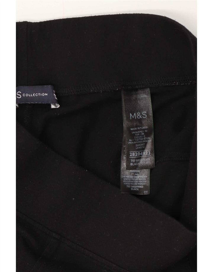 Marks & Spencer Legging court pour femme UK 10 Small Noir Polyester