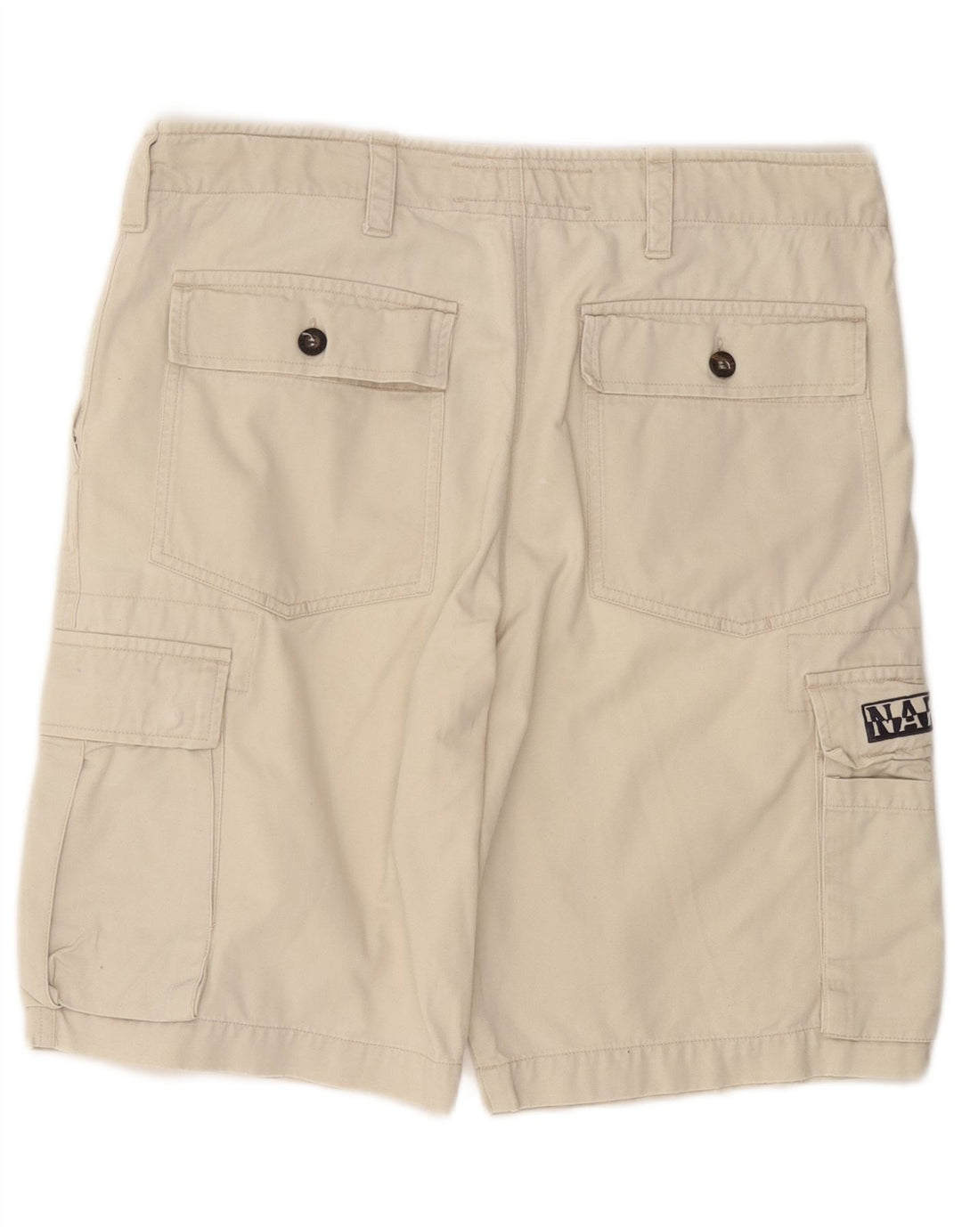 NAPAPIJRI Short Cargo Homme W34 Grand Coton Floral Blanc