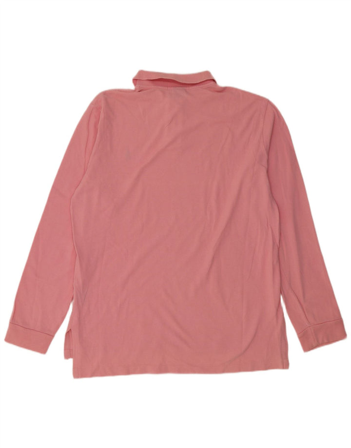 POLO RALPH LAUREN Polo à manches longues pour homme, coupe personnalisée, grand coton rose