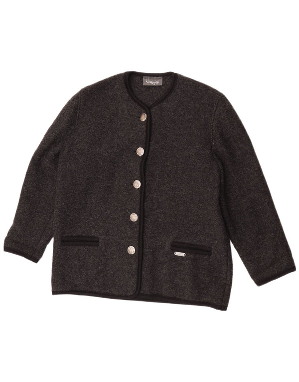Wesenjak Veste blazer à 5 boutons pour femme UK 18 XL Gris chiné en laine vierge