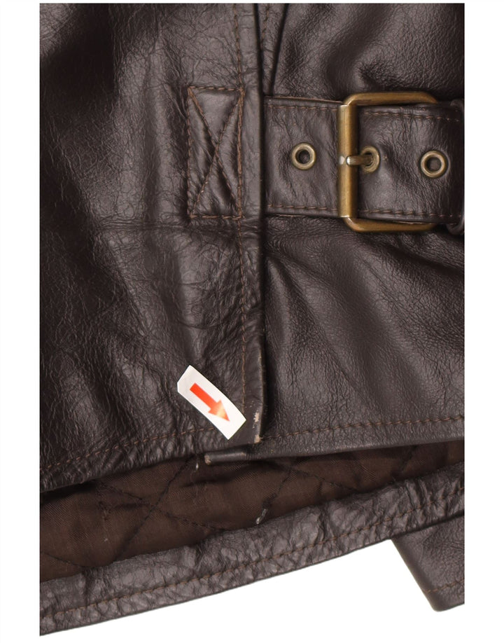 Veste en cuir homme vintage IT 56 3XL Cuir noir