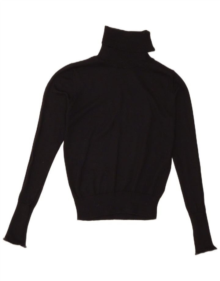 Zara Pull col roulé pour femme UK 10 Petit Noir Polyester