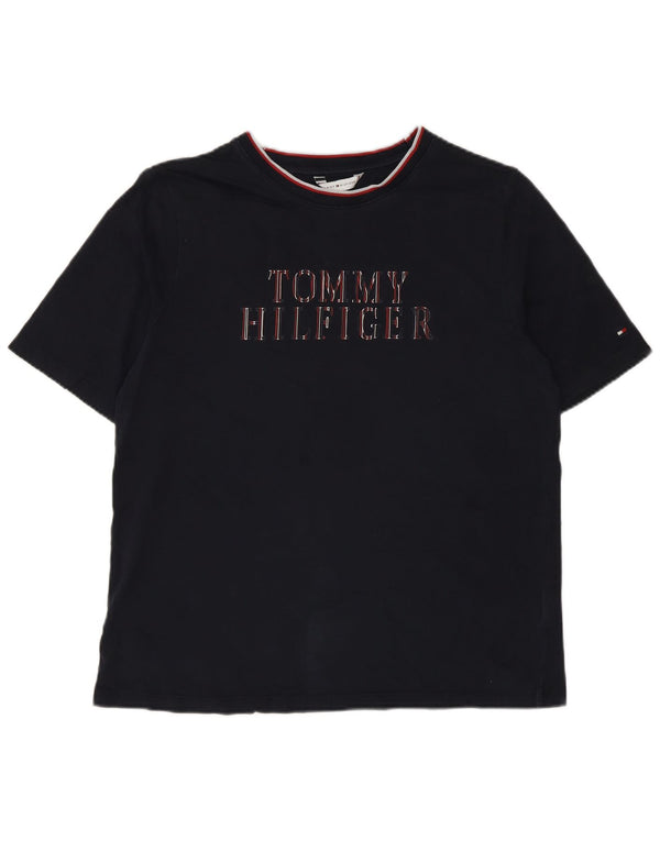 Tommy Hilfiger T-Shirt Graphique Homme Bleu Marine Moyen