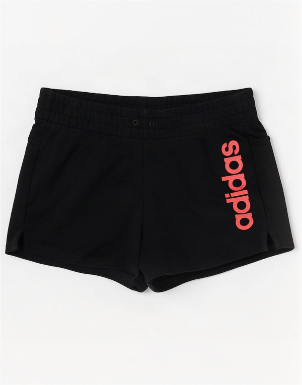 Adidas Short de sport graphique pour femme UK 8/10 Petit bleu marine en coton