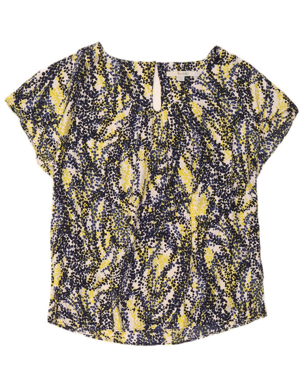 Haut Chemisier Boden Femme UK 44 Large Viscose À Pois Multicolore
