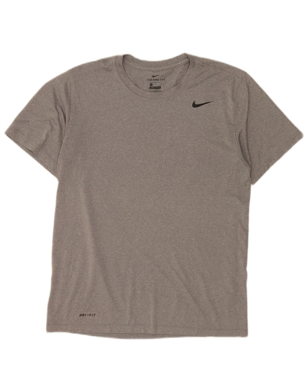 Nike Homme Dri Fit T-Shirt Haut Gris Moyen Polyester