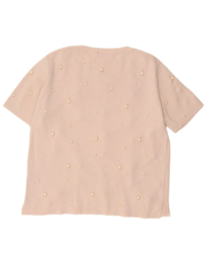 Zara Femme Chemisier Top UK 14 Large Rose Viscose