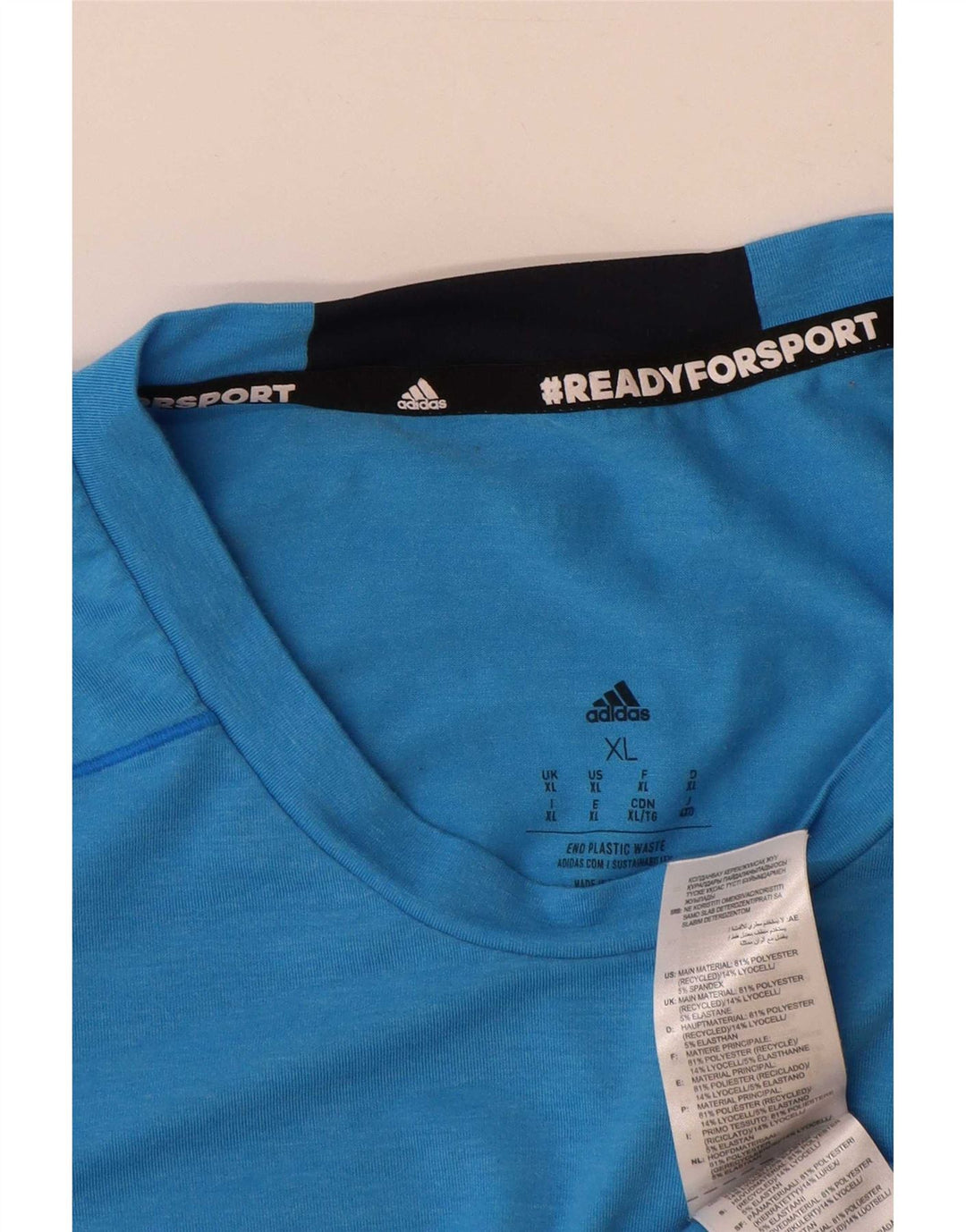 Adidas T-Shirt Homme Top XL Bleu Polyester