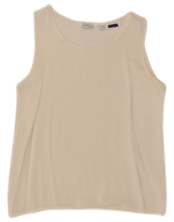 Saint George Chemisier sans manches pour femme UK 42 Medium Blanc cassé