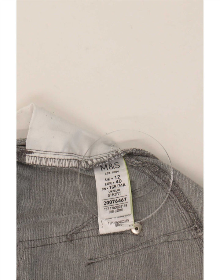 Marks & Spencer Jean crop slim pour femme UK 12 moyen W30 L26 coton gris