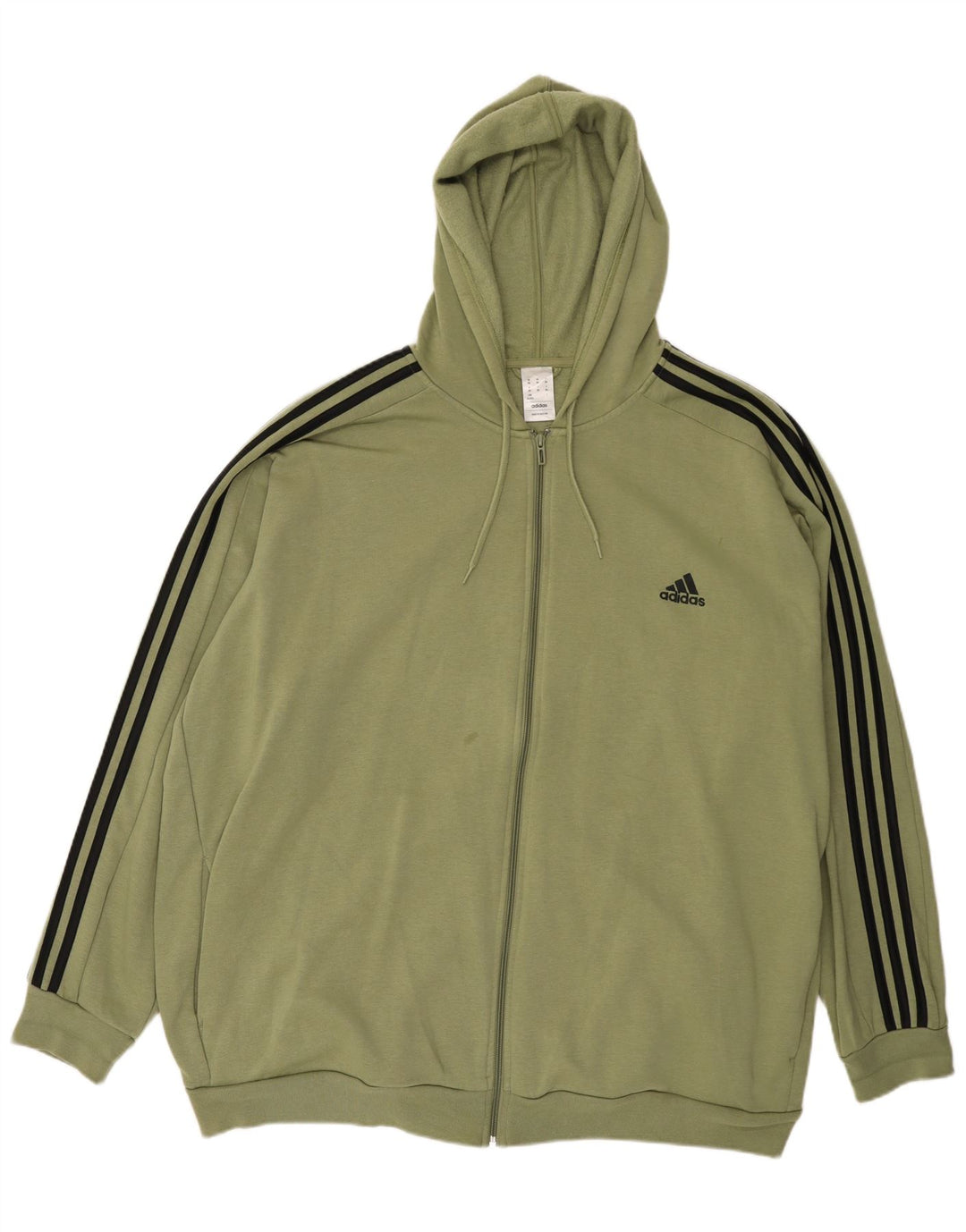Adidas Pull à capuche zippé pour homme 3XL en coton kaki