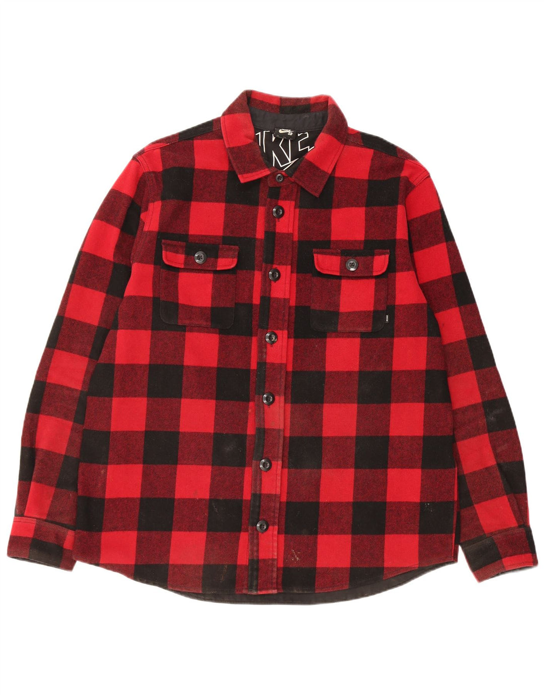 Nike Lumberjack Flannel Chemise XL Rouge Vichy Laine Homme