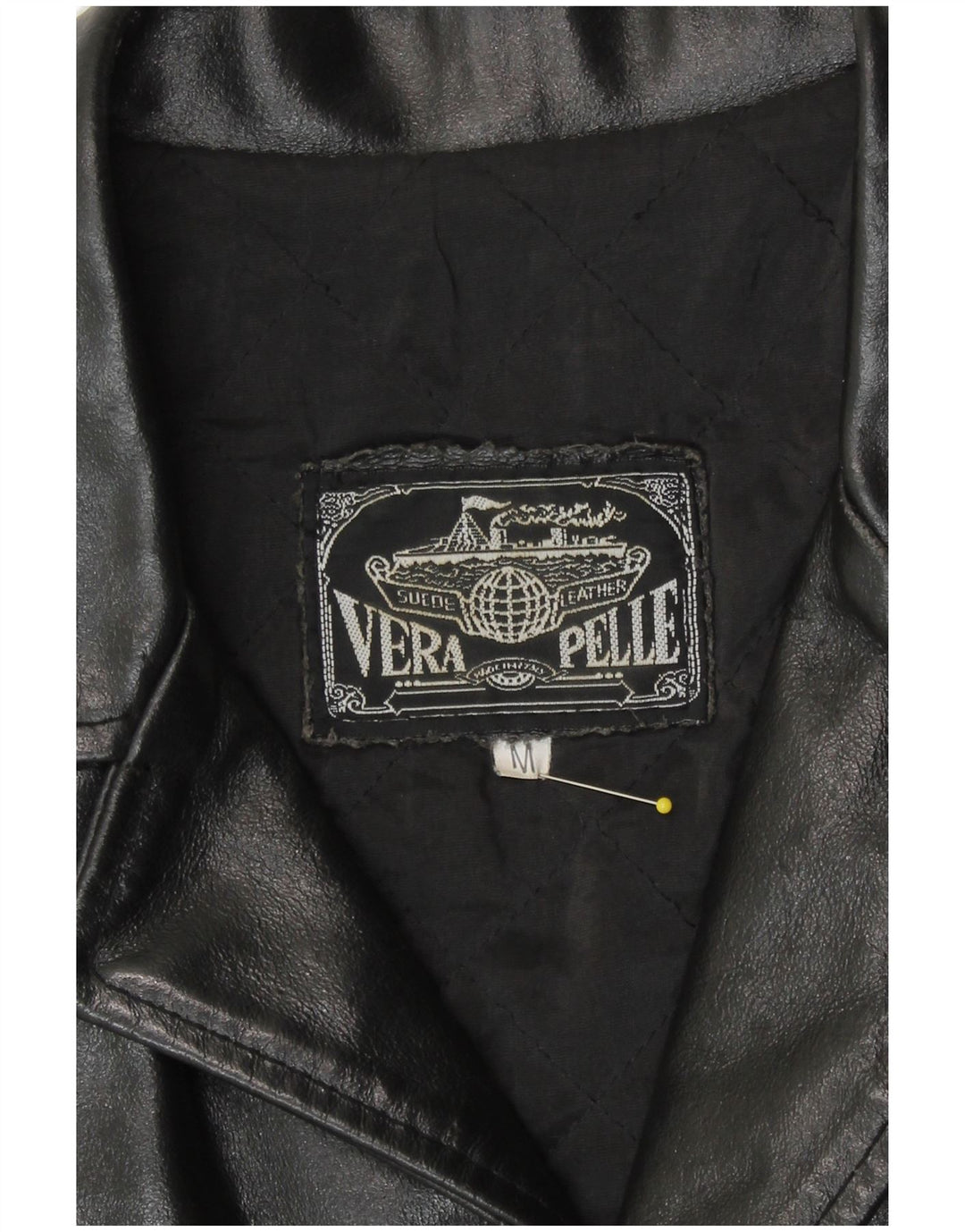 Veste en cuir homme vintage UK 38 Cuir noir moyen