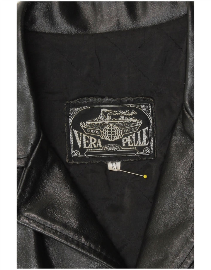 Veste en cuir homme vintage UK 38 Cuir noir moyen