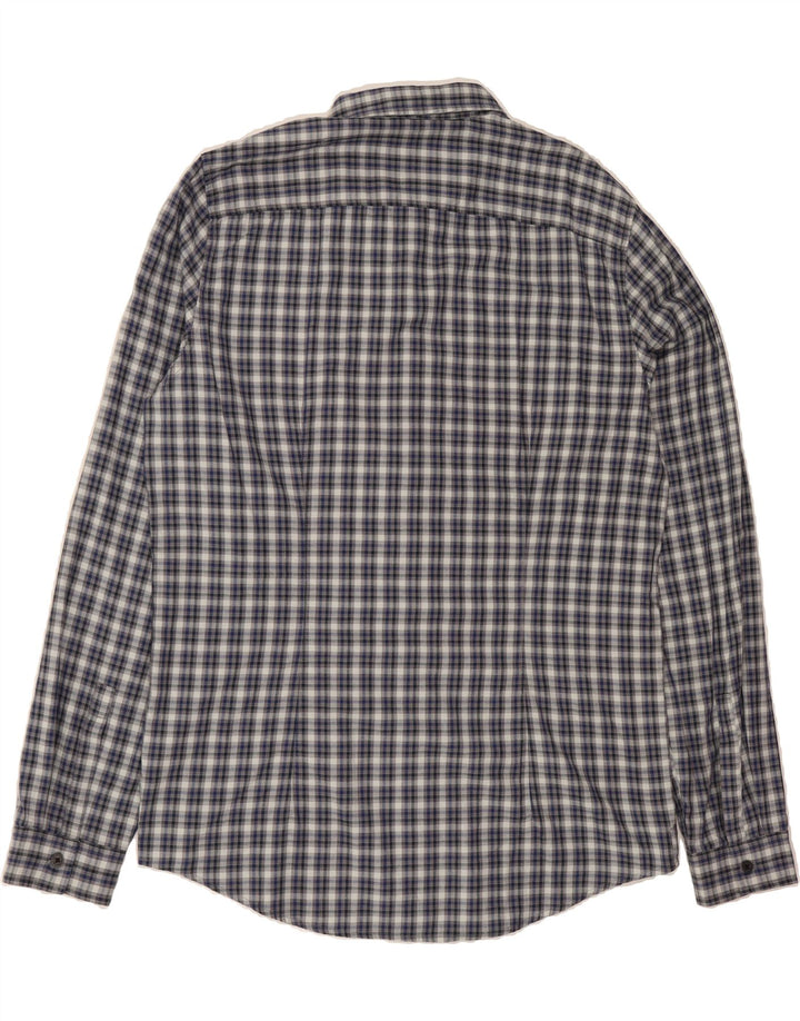 CALVIN KLEIN JEANS Mens Shirt 2XL Navy Blue Check Cotton Vintage Calvin Klein Jeans and Second-Hand Calvin Klein Jeans from Messina Hembry 