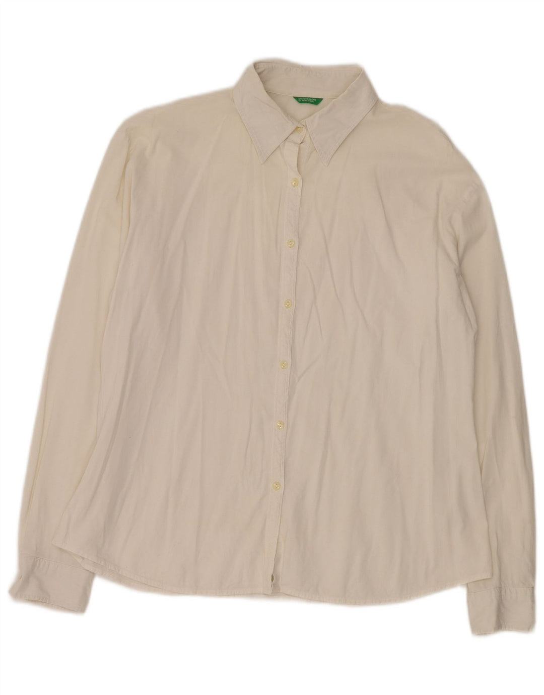 BENETTON Chemise Femme UK 18 XL Blanc