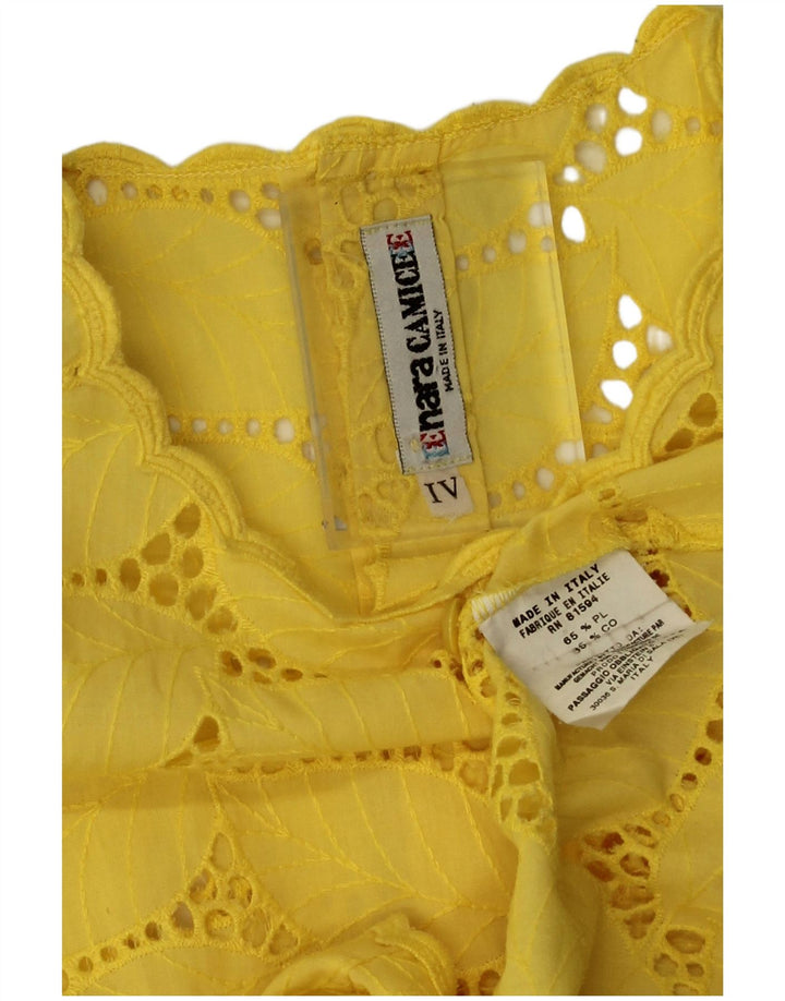 Naracamicee Chemisier Femme UK 14 Grand Jaune Floral Polyester
