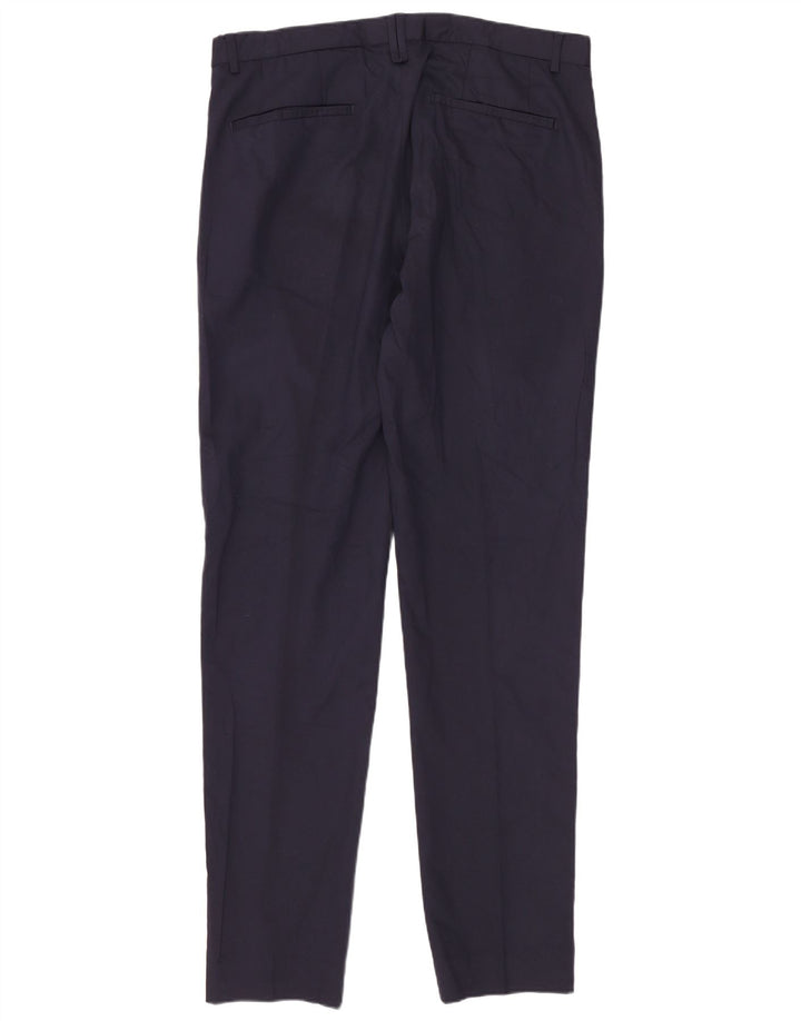 Zara Pantalon de costume slim pour homme EU 40 Medium W31 L36 Bleu marine
