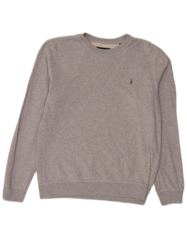 All Saints Sweat-Shirt Homme Gris Moyen Coton