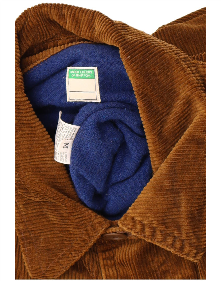 Benetton Veste en velours côtelé pour homme UK 38 Coton kaki moyen