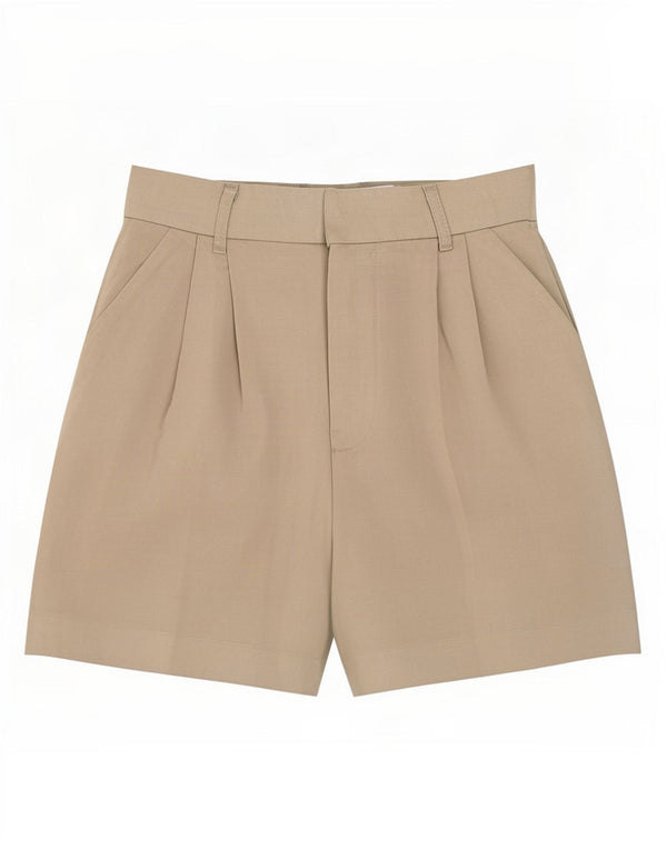 Zara Short Chino Taille Haute Pour Femme Medium W28 Gris