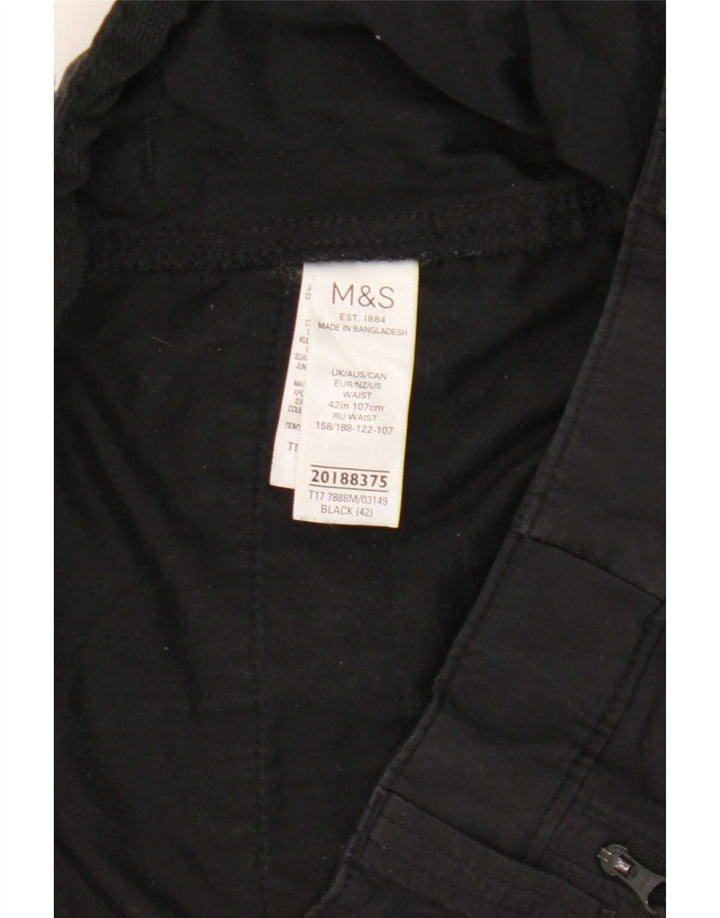 Marks & Spencer Short Cargo Homme W42 2XL Coton Noir