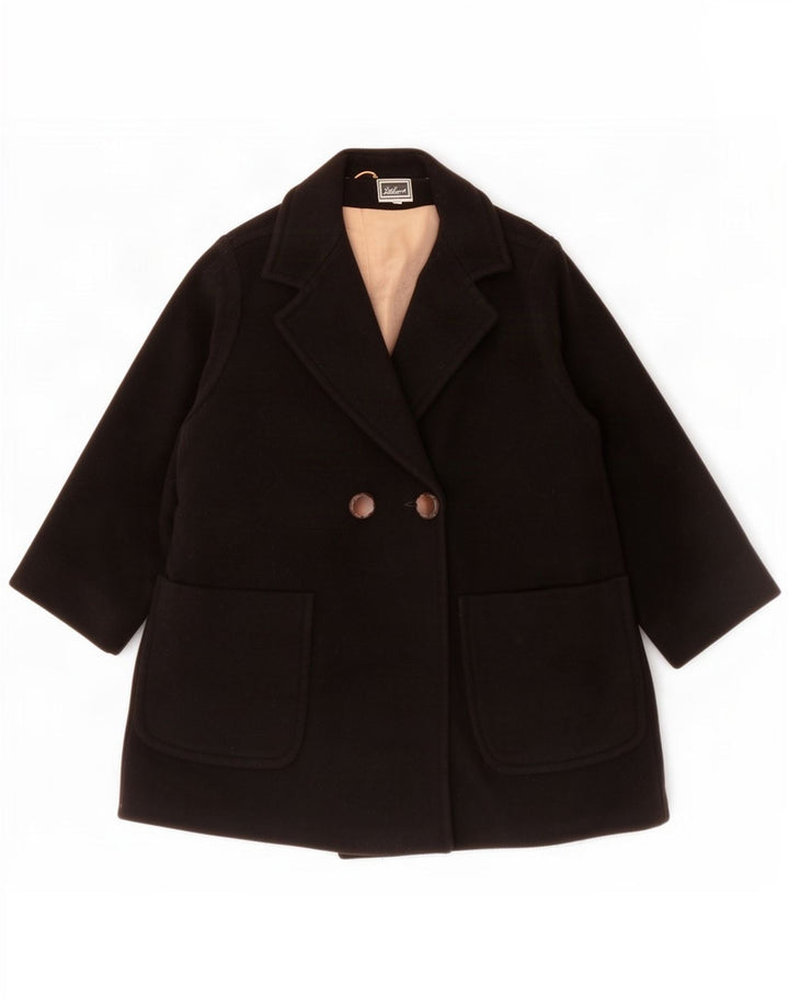 Luisa Spagnoli Manteau croisé à manches 3/4 pour femme UK 10 Small Noir