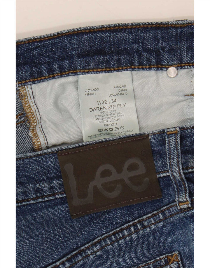 Lee Daren Jean slim avec braguette zippée pour homme W32 L29 Bleu coton