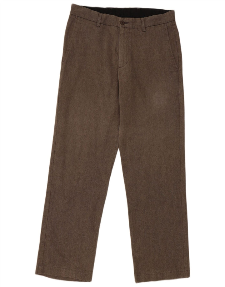 Zara Pantalon Chino Droit Homme EU 40 Medium W31 L30 Gris Polyester