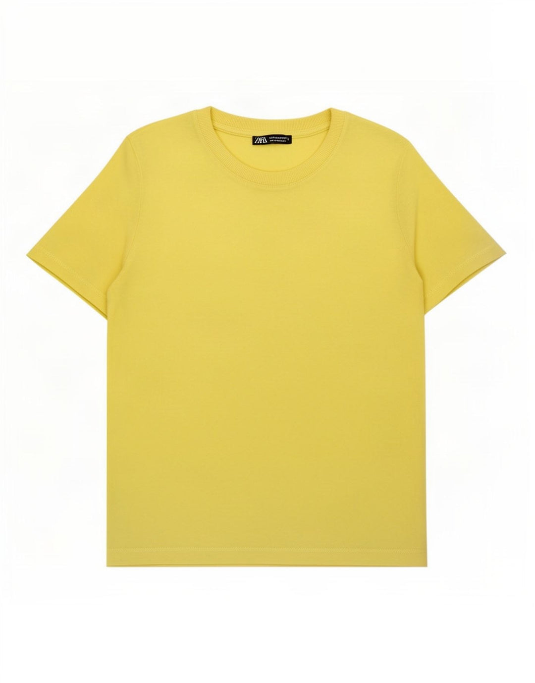 Zara T-shirt pour femme UK 14 Jaune moyen