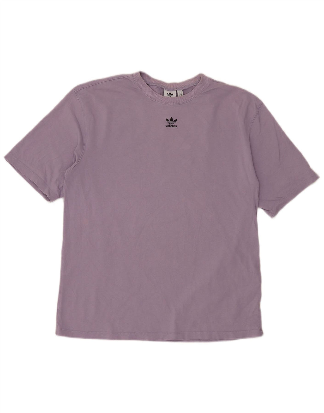 ADIDAS T-shirt surdimensionné pour femme UK 10 Petit coton violet
