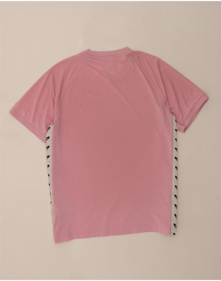 Adidas T-shirt graphique pour hommes en polyester color block grand rose