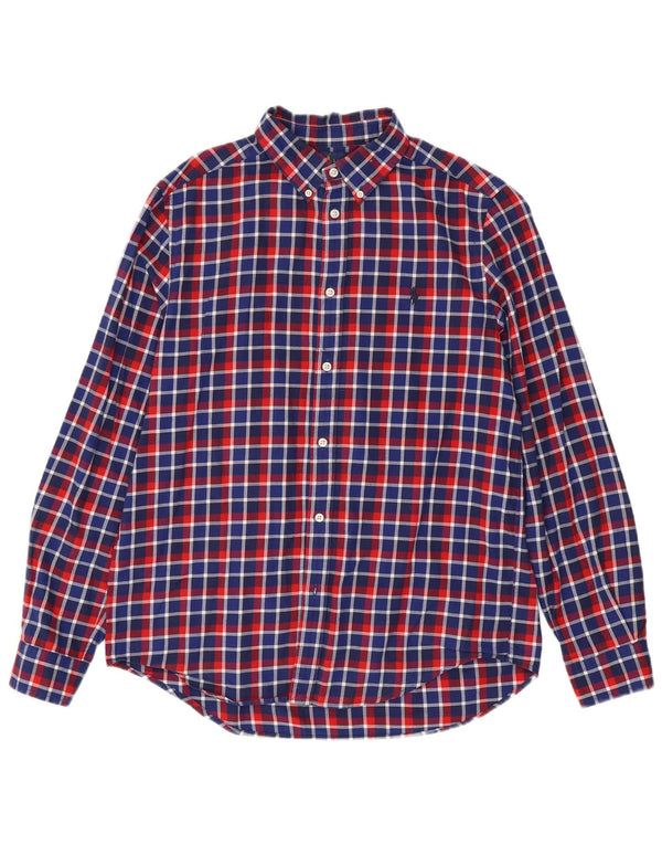 Ralph Lauren Chemise en flanelle pour garçon 15-16 ans XL en coton à carreaux multicolores