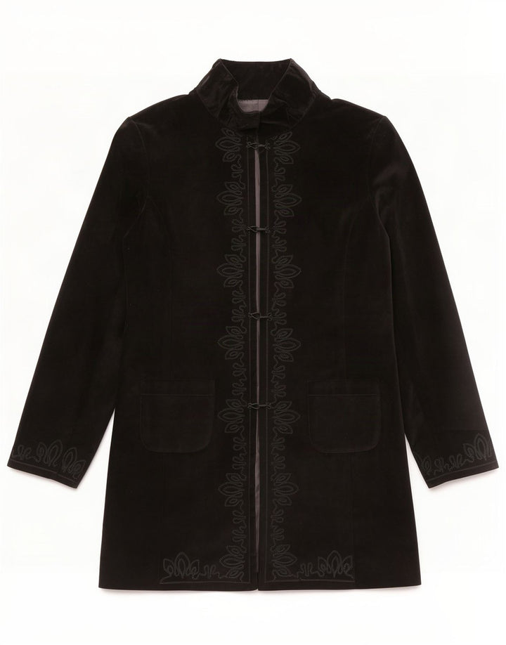 Lapo Galleri Pardessus Femme IT 44 Coton Floral Noir Moyen