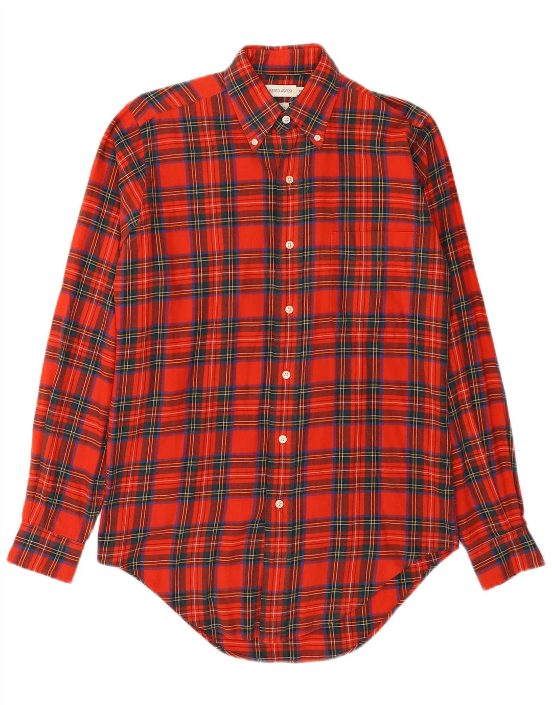 Alberto Aspesi Chemise En Flanelle XS Rouge À Carreaux Coton