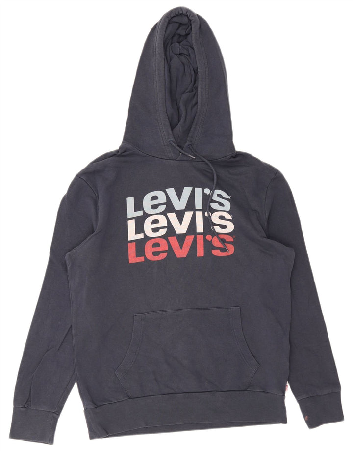 Levi's Pull à Capuche Graphic Homme Bleu Marine Moyen Coton