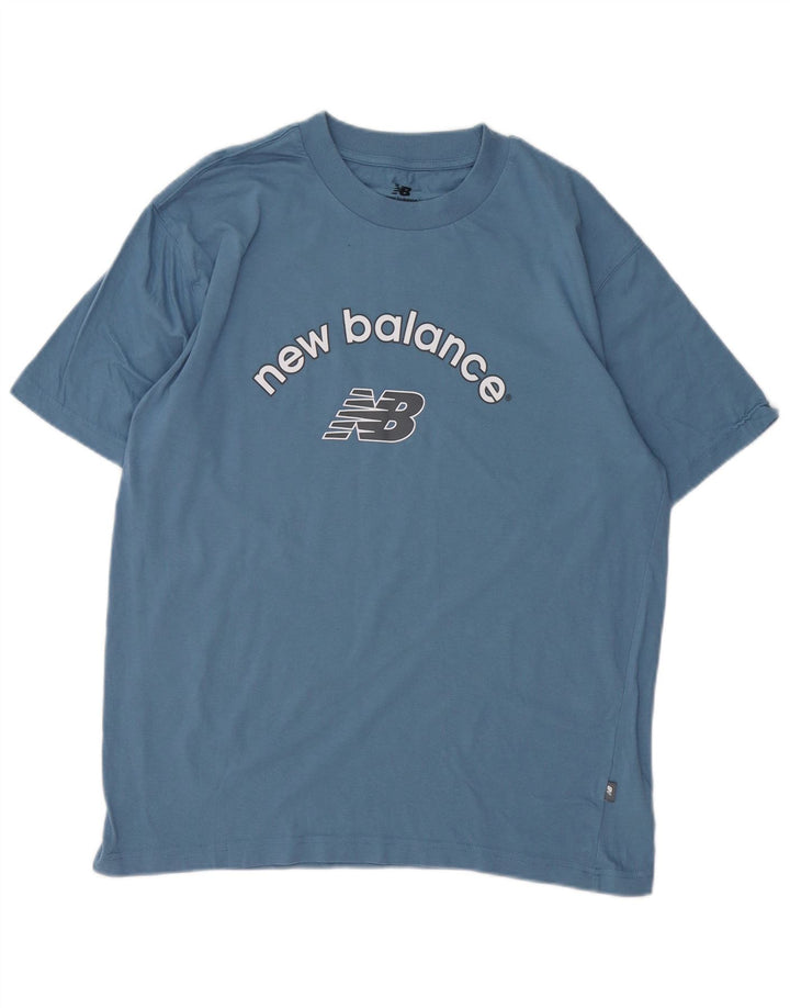NEW BALANCE T-Shirt Graphique Homme Bleu Moyen Coton