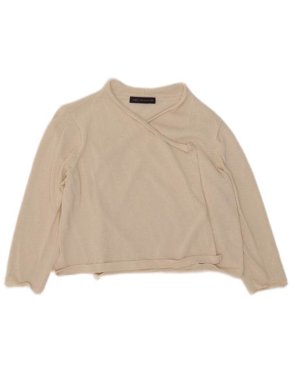 Marks & Spencer Pull cardigan à manches 3/4 pour femme UK 12 Medium Off White