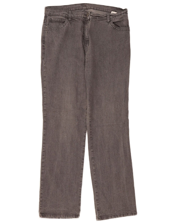 Marks & Spencer Jean droit pour femme UK 16 Large W32 L30 Gris Coton