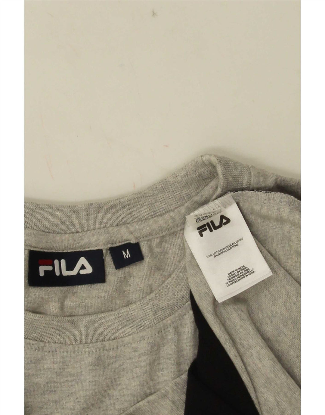 Fila T-Shirt Homme Gris Moyen Colourblock Cotton
