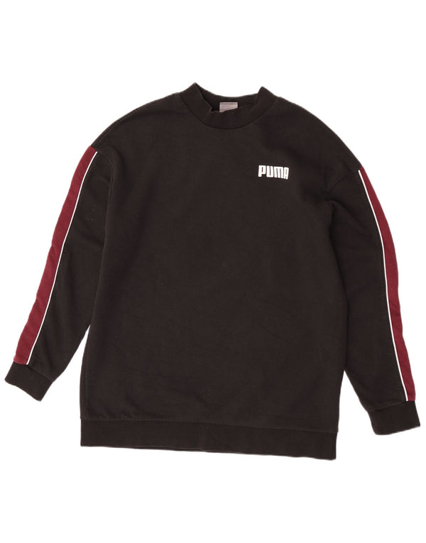 Puma Sweat-shirt pour femme UK 12 en coton color block noir moyen